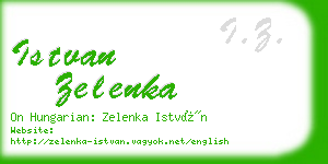 istvan zelenka business card